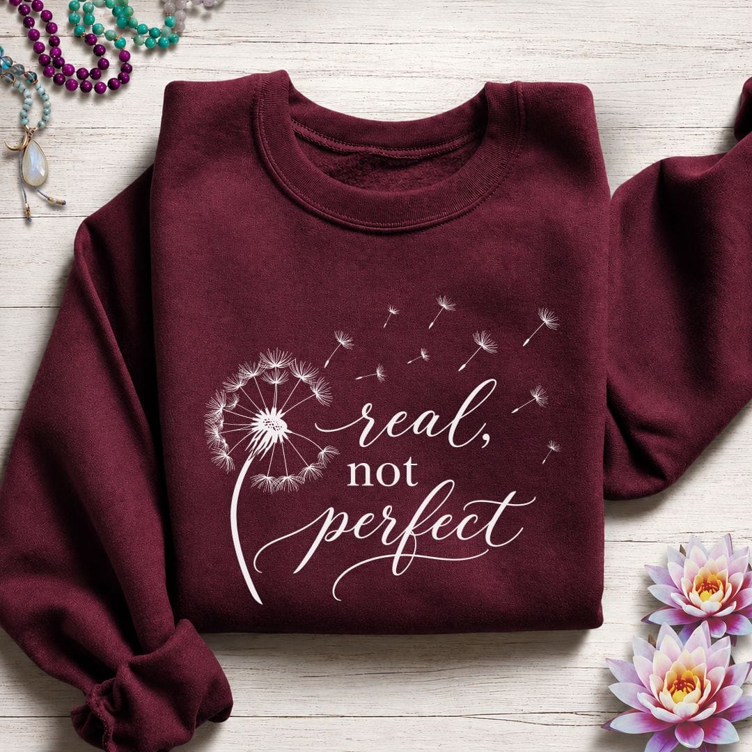 Real Not Perfect Sweatshirt Maroon
