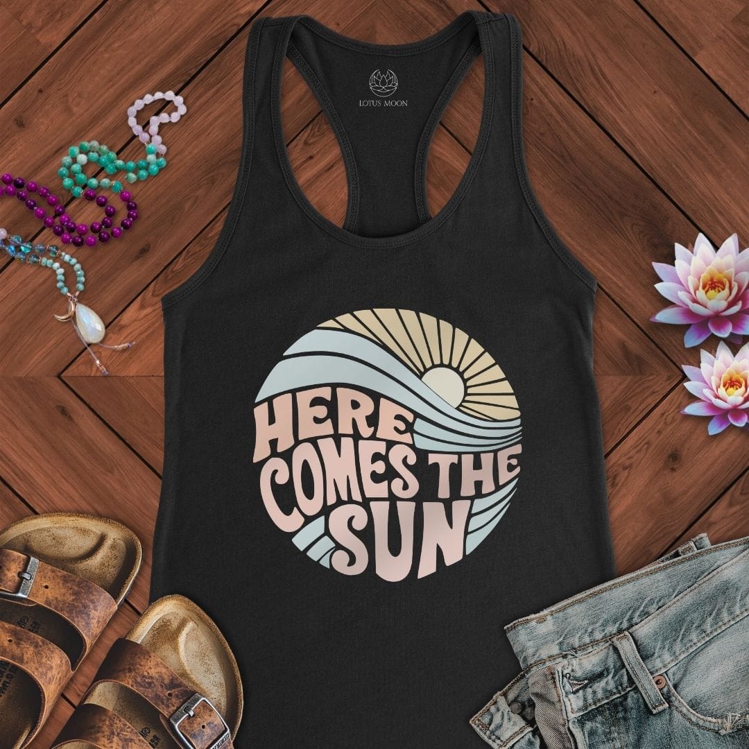Retro Sun Tank Solid Black