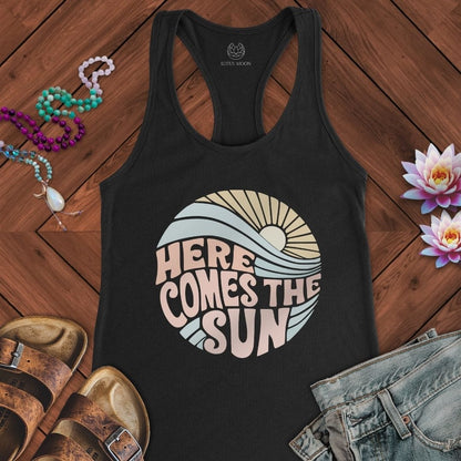 Retro Sun Tank Solid Black