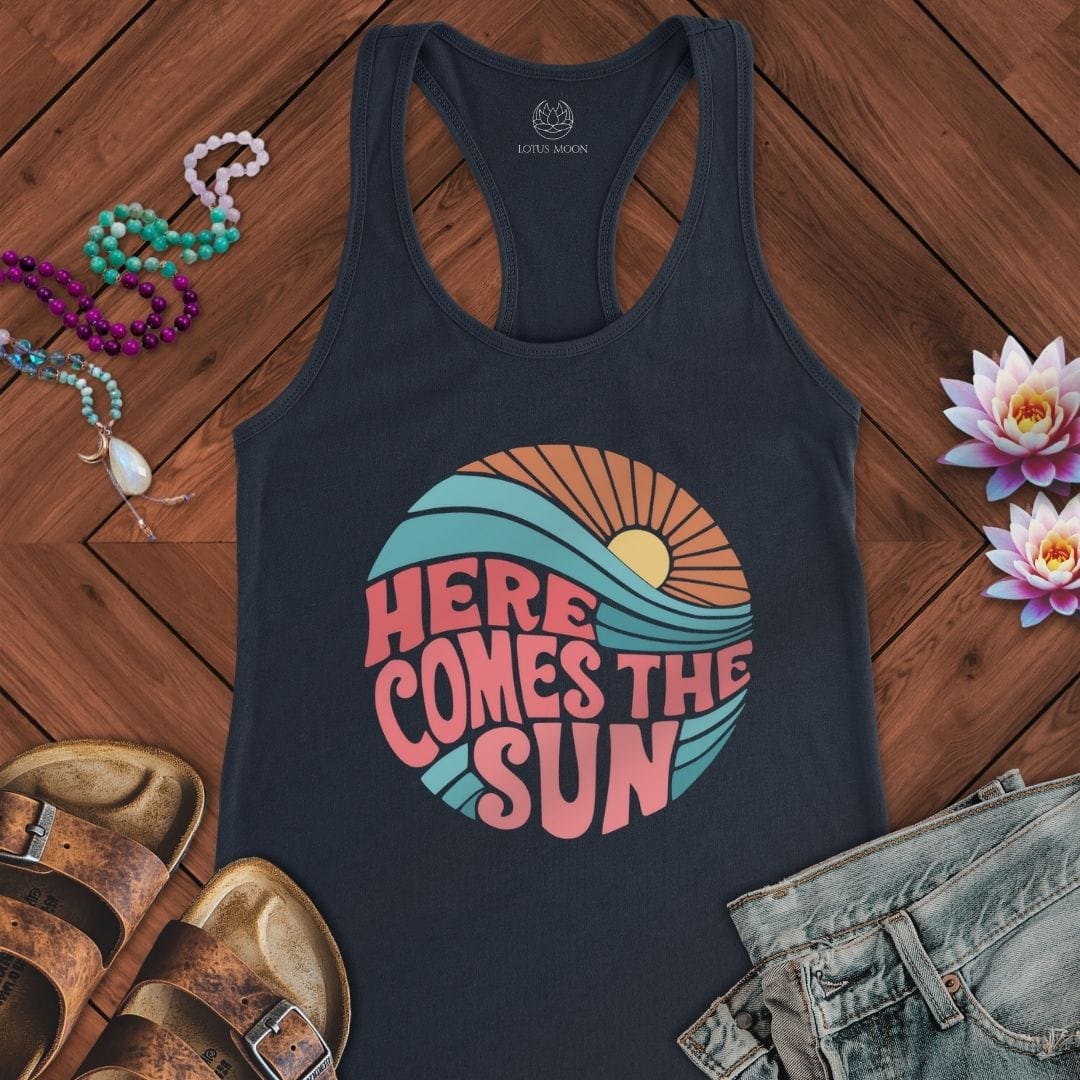 Retro Sun Tank Solid Midnight Navy
