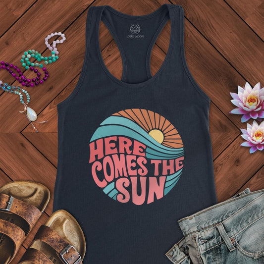 Retro Sun Tank Solid Midnight Navy