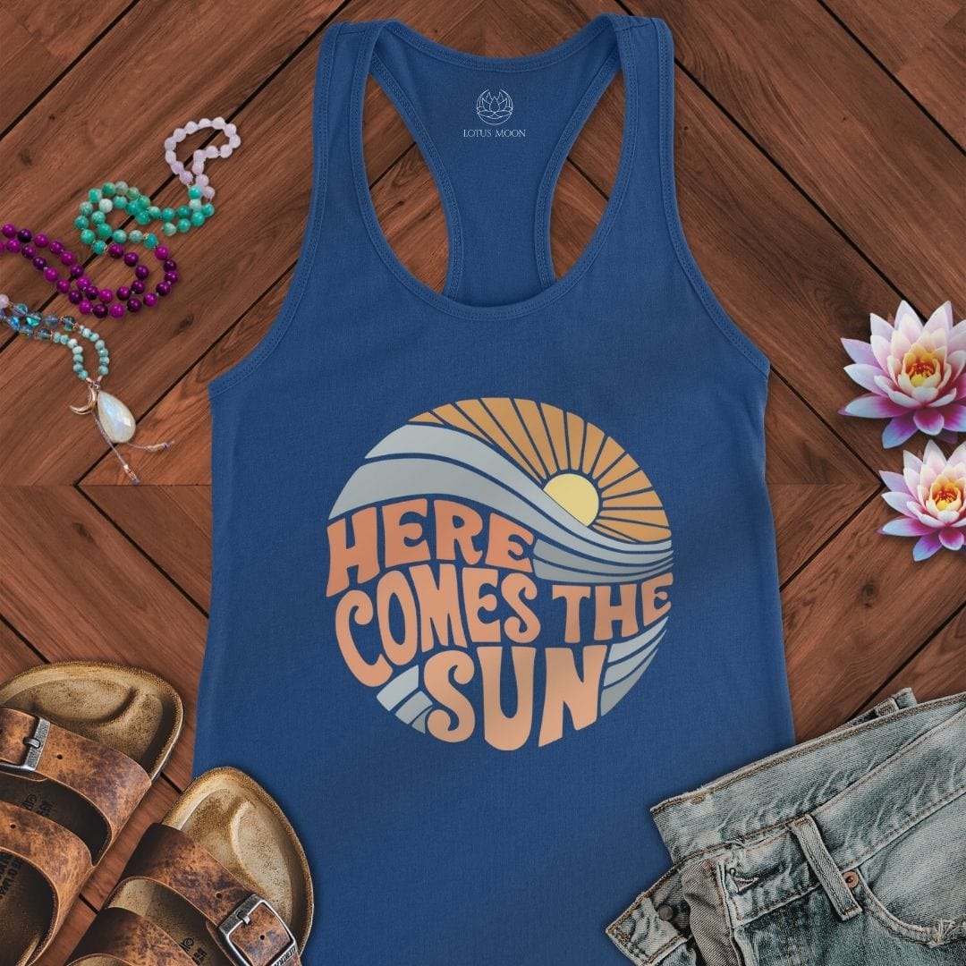 Retro Sun Tank Solid Royal