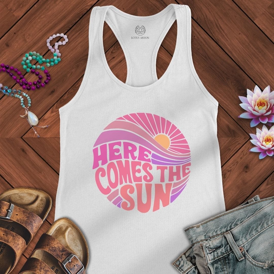 Retro Sun Tank Solid White