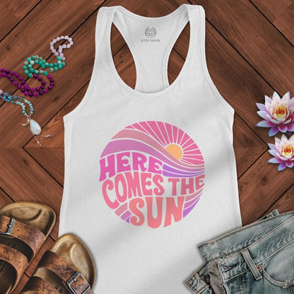 Retro Sun Tank Solid White