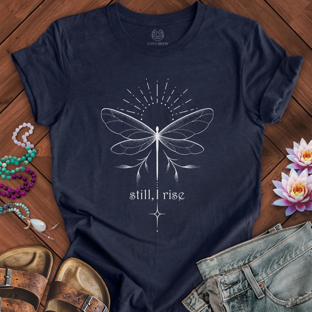 Printify T-Shirt Rising Dragonfly Tee Heather Midnight Navy / S