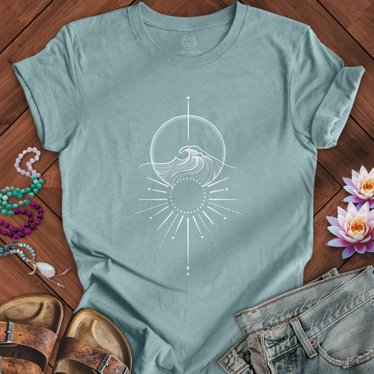 Rising Tide Tee Heather Blue Lagoon