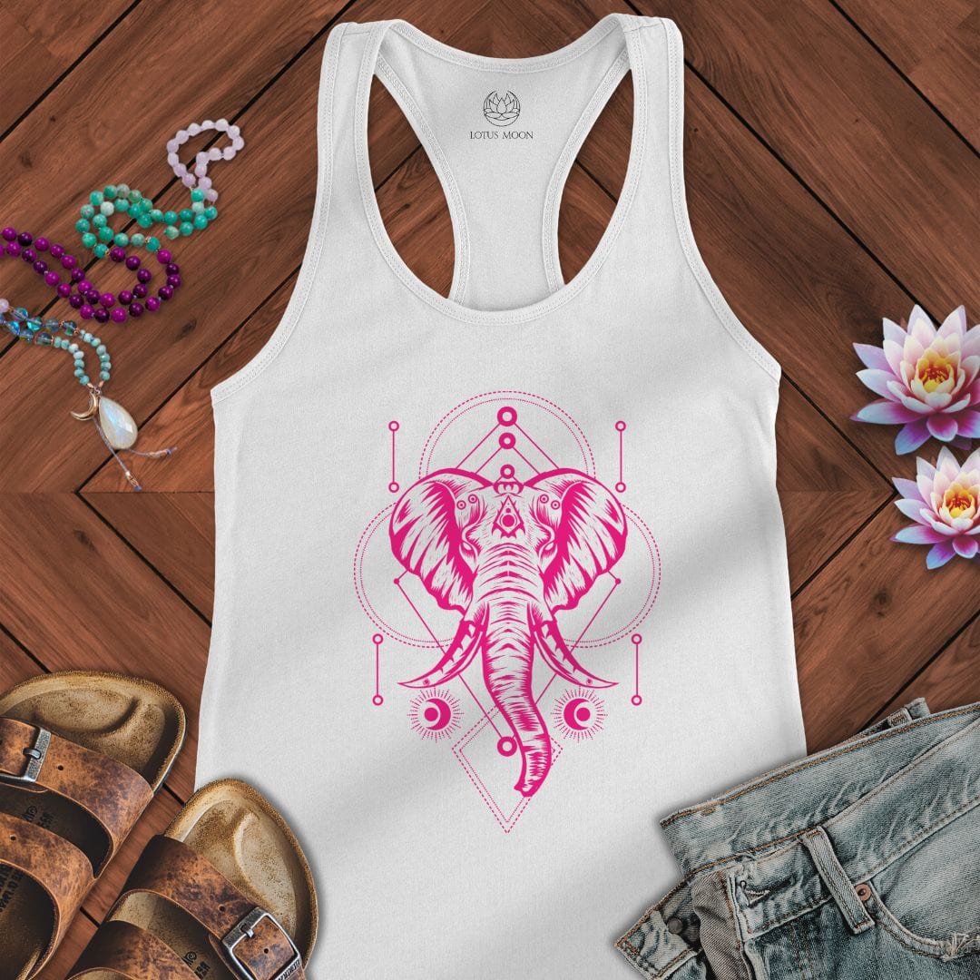 Sacred Elephant Tank Solid White