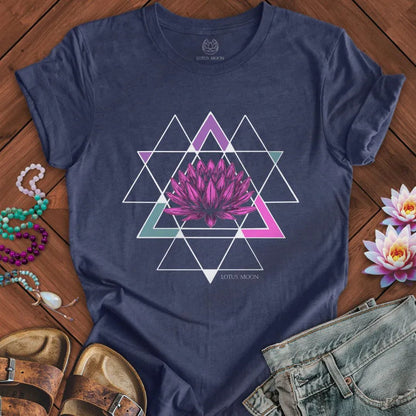 Sacred Lotus Tee Heather Navy