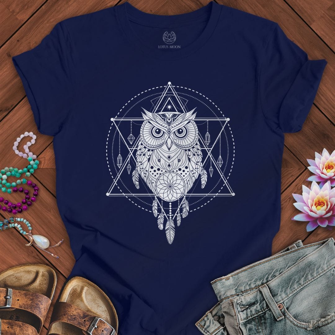 Sacred Owl Tee Navy