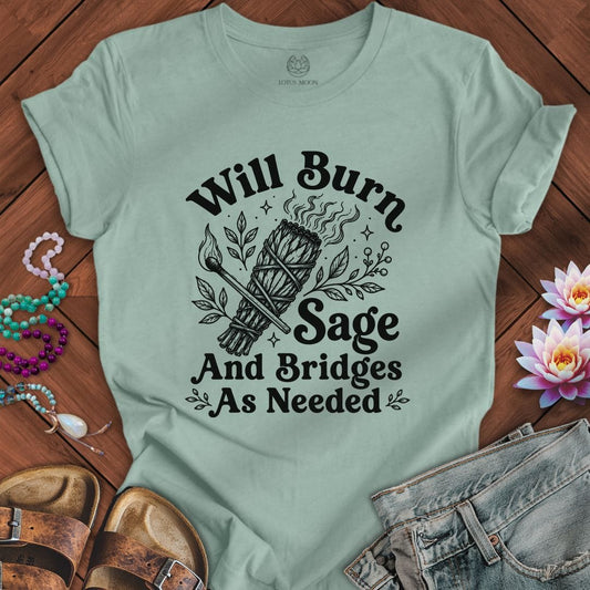 Sage and Bridges Tee Dusty Blue