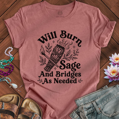 Sage and Bridges Tee Heather Mauve