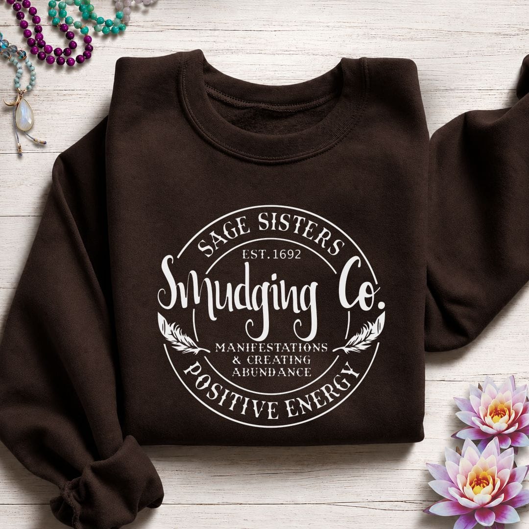 Printify Sweatshirt Sage Sisters Sweatshirt Dark Chocolate / S