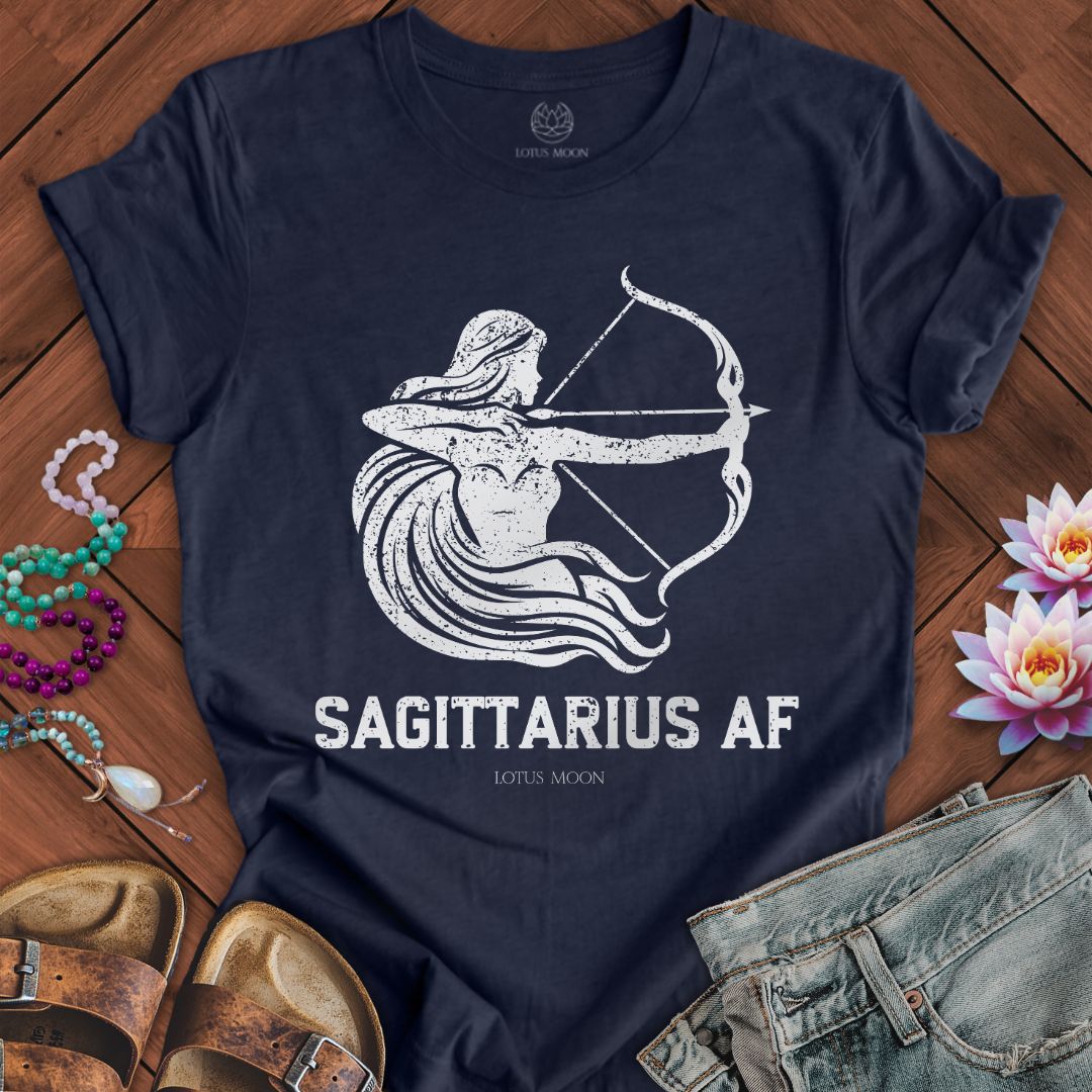 Sagittarius AF Tee Heather Midnight Navy