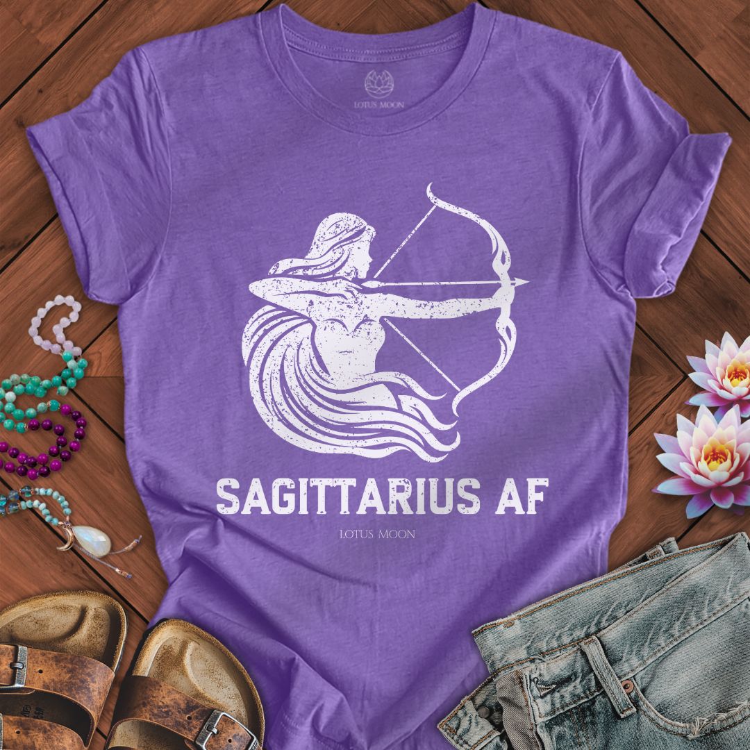 Sagittarius AF Tee Heather Team Purple