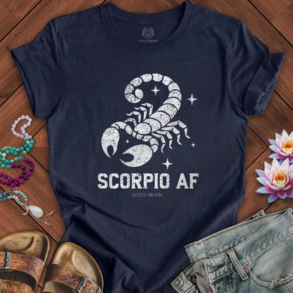 Scorpio AF Tee Heather Midnight Navy