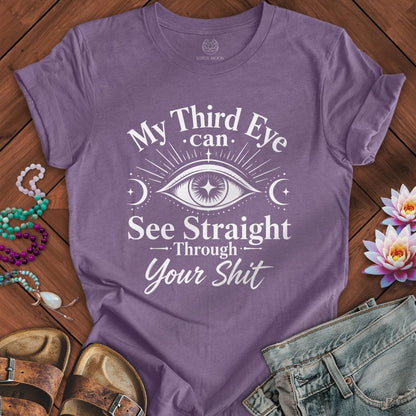 See Straight Through Tee Heather Purple