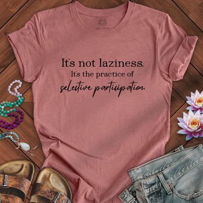 Printify T-Shirt Selective Participation Tee Heather Mauve / S