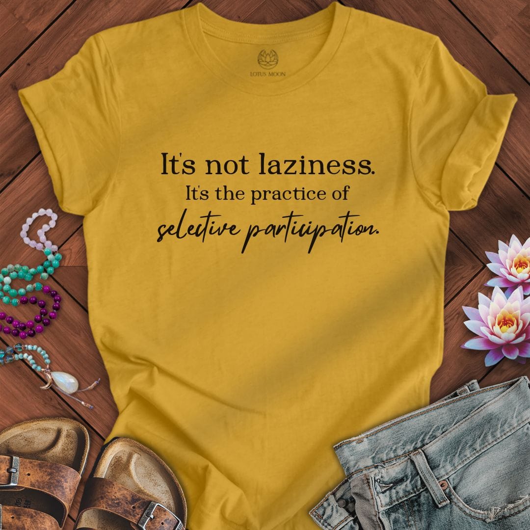 Printify T-Shirt Selective Participation Tee Heather Mustard / S