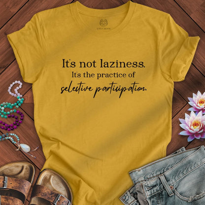 Printify T-Shirt Selective Participation Tee Heather Mustard / S