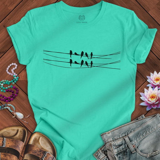 Simple Birds Tee Teal