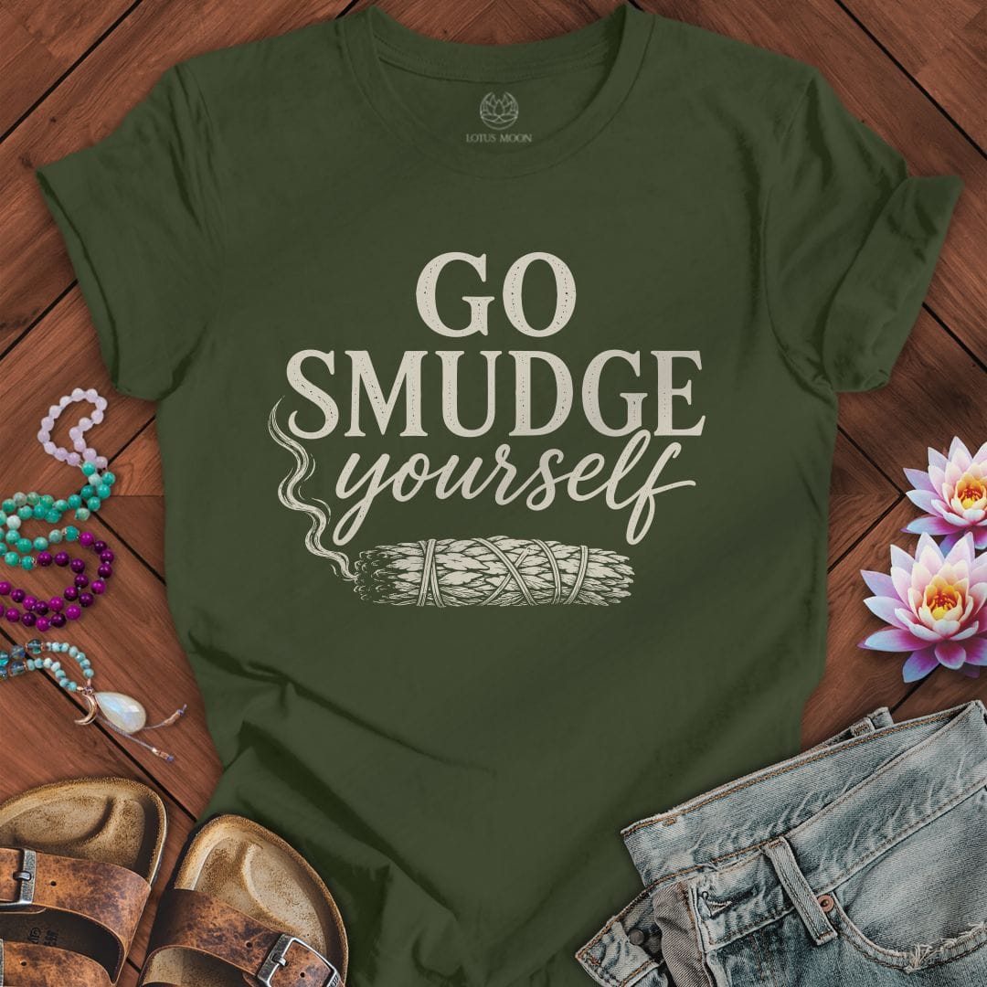 Printify T-Shirt Smudge Yourself Tee Military Green / S