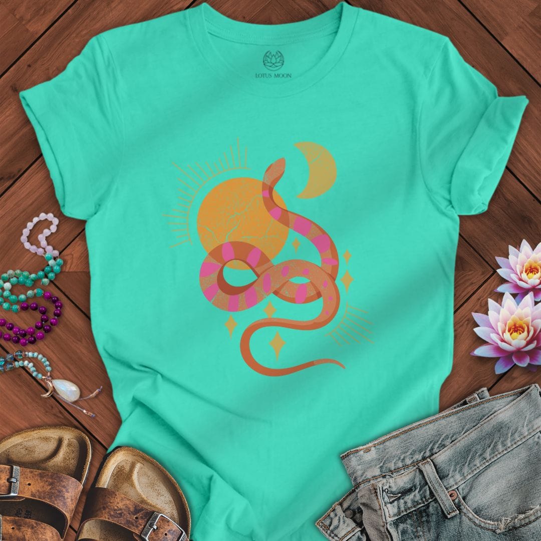 Solar Serpent Tee Teal