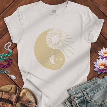 Solar Yin Yang Tee Vintage White