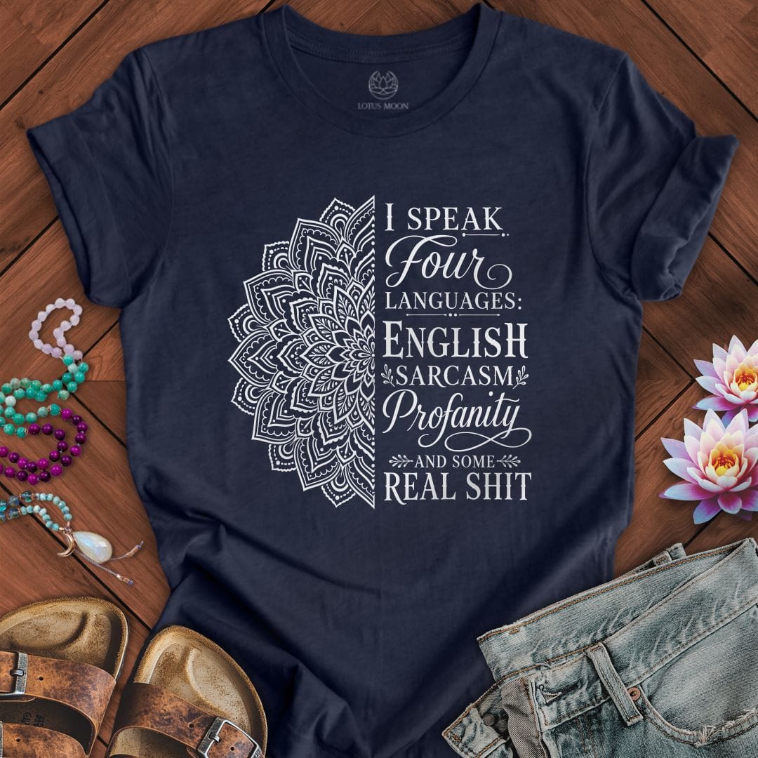 Printify T-Shirt Some Real Shit Tee Heather Midnight Navy / S
