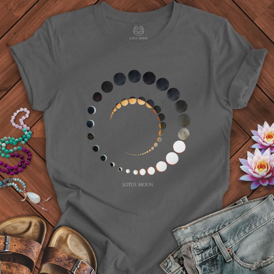 Spiral Moons Tee Asphalt