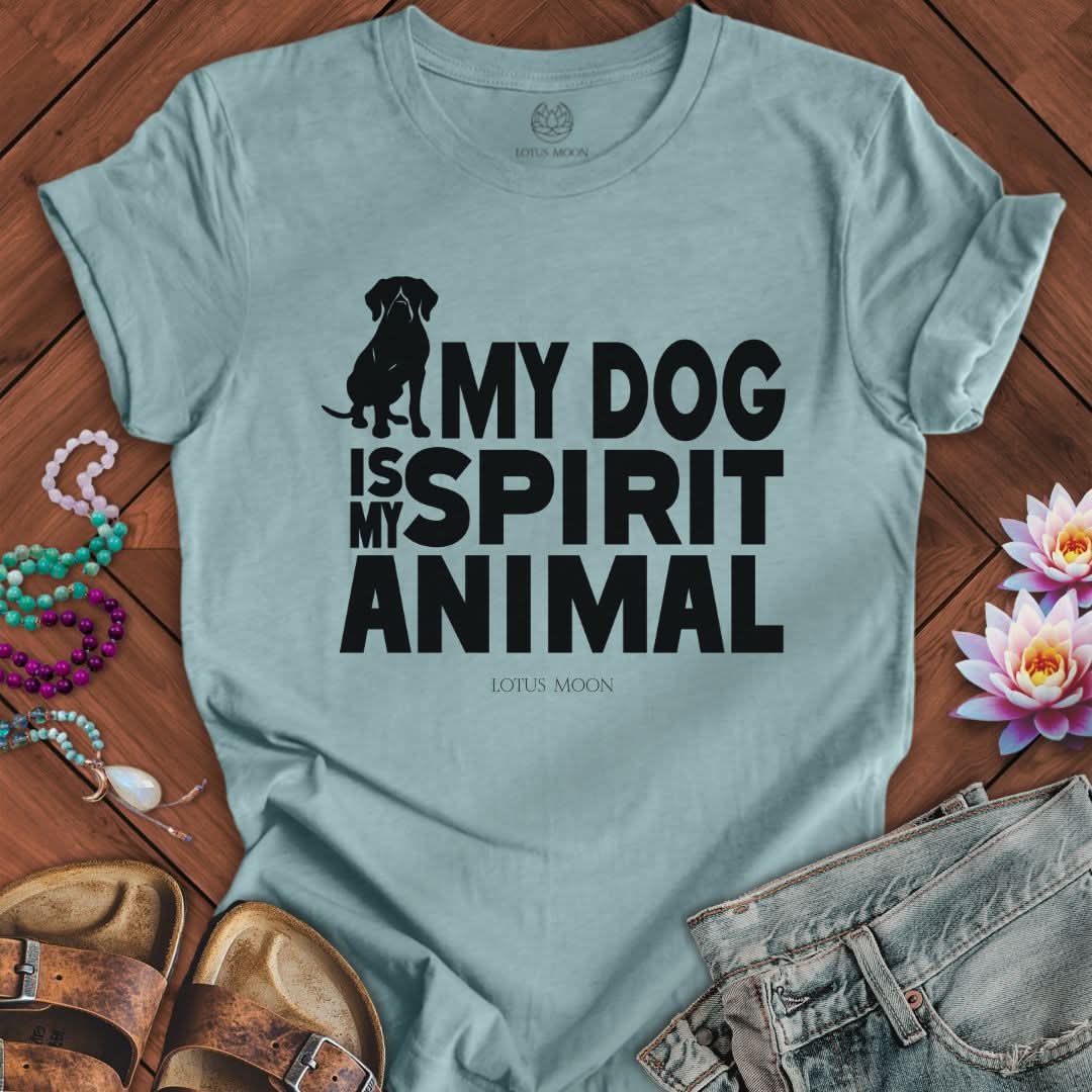 Spirit Dog Tee Heather Blue Lagoon