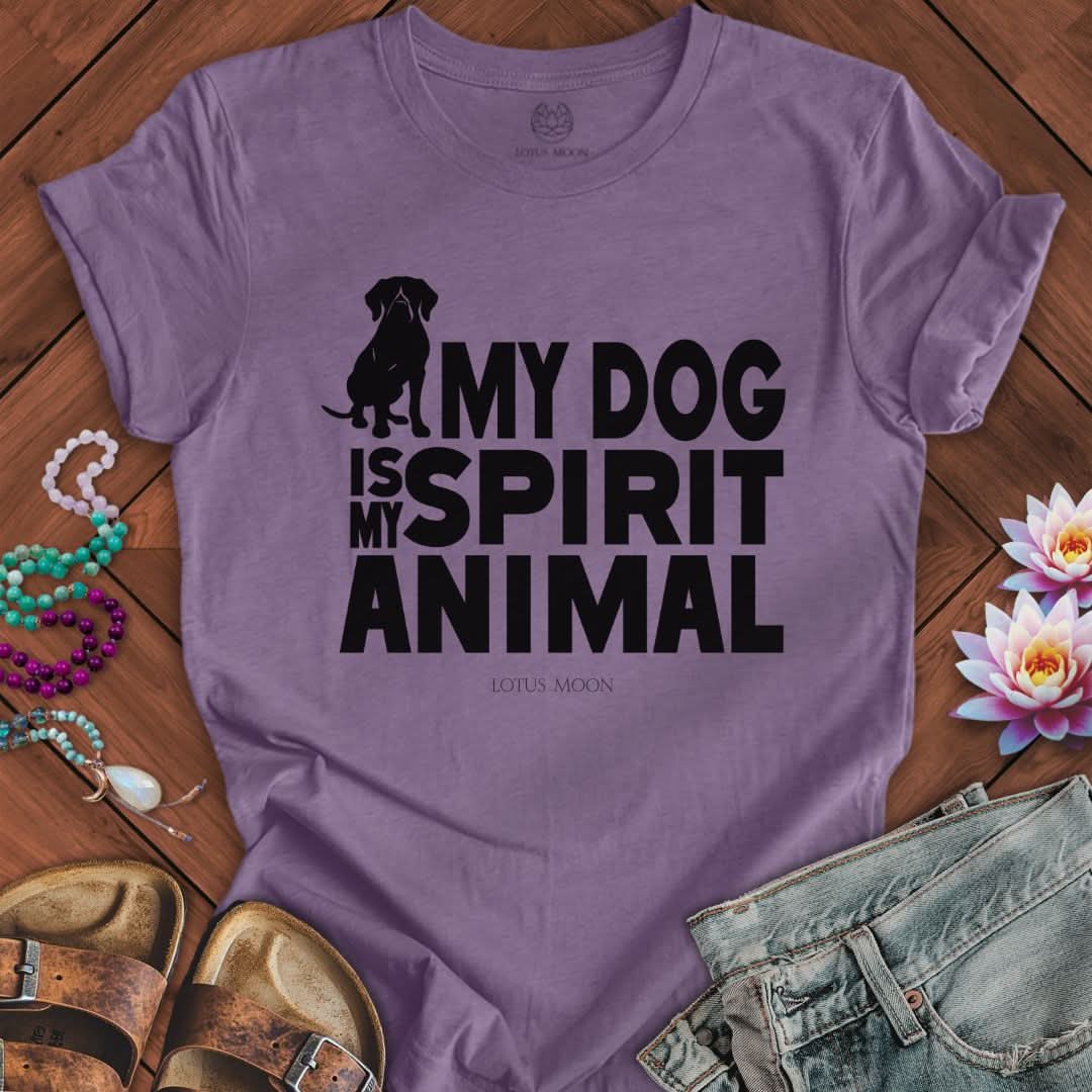 Spirit Dog Tee Heather Purple