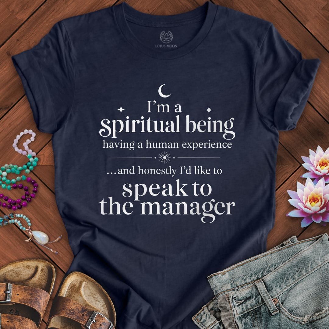 Printify T-Shirt Spiritual Being Tee Heather Midnight Navy / S
