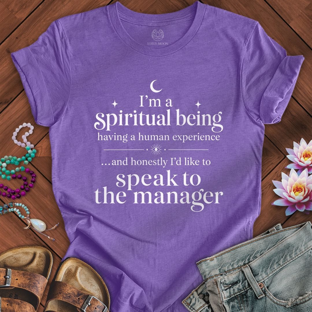 Printify T-Shirt Spiritual Being Tee Heather Team Purple / S