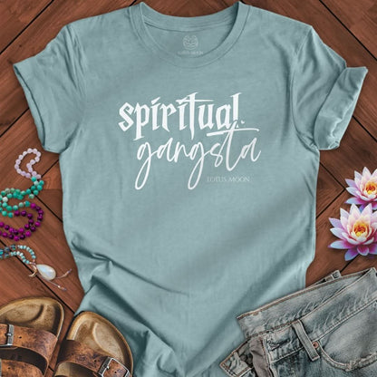Spiritual Gangsta Tee Heather Blue Lagoon