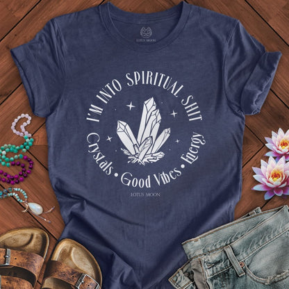 Spiritual Shit Tee Heather Navy