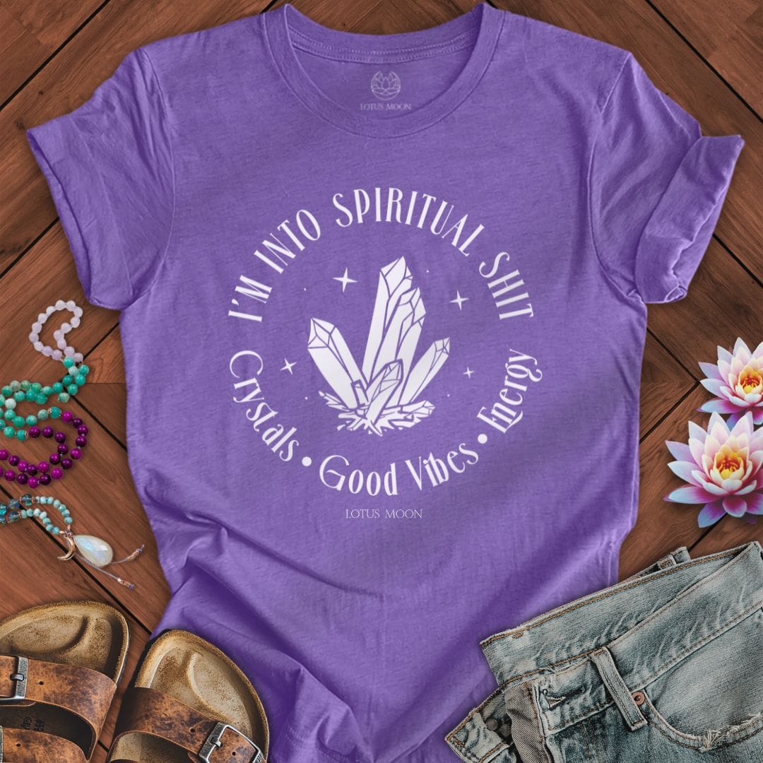 Spiritual Shit Tee Heather Team Purple