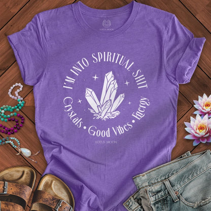 Spiritual Shit Tee Heather Team Purple