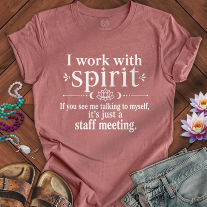 Printify T-Shirt Staff Meeting Tee Heather Mauve / S