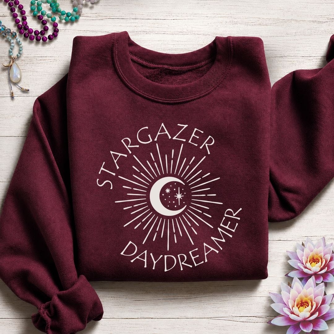 Printify Sweatshirt Stargazer Sweatshirt Maroon / S