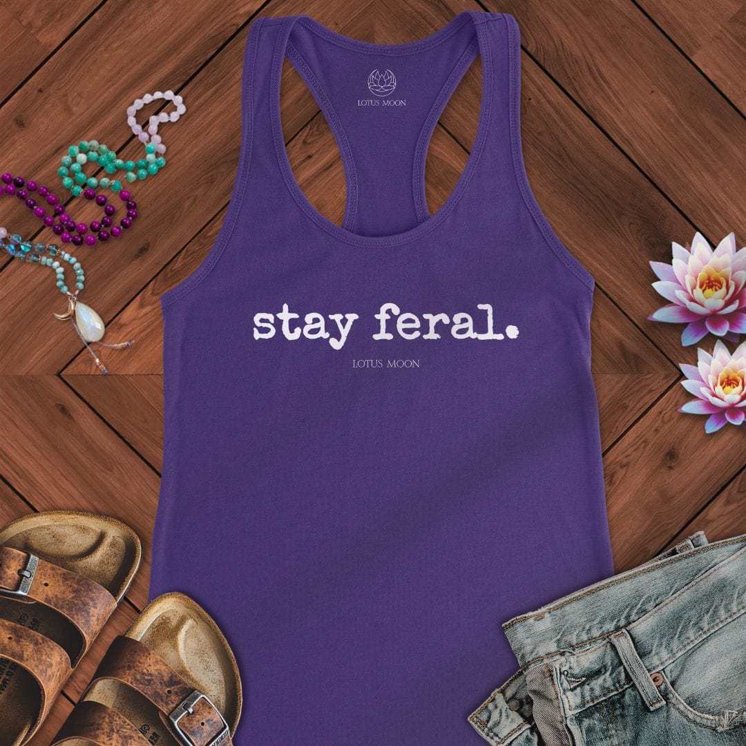 Stay Feral Tank Solid Purple Rush