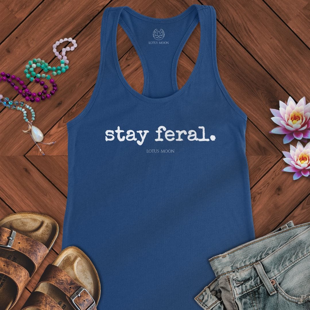 Stay Feral Tank Solid Royal