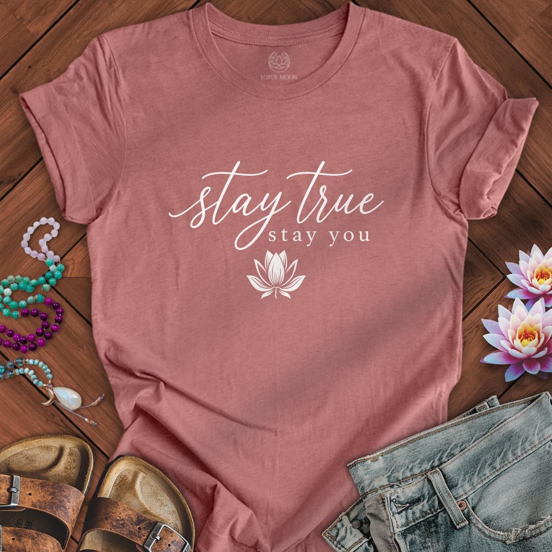 Stay True Tee Heather Mauve