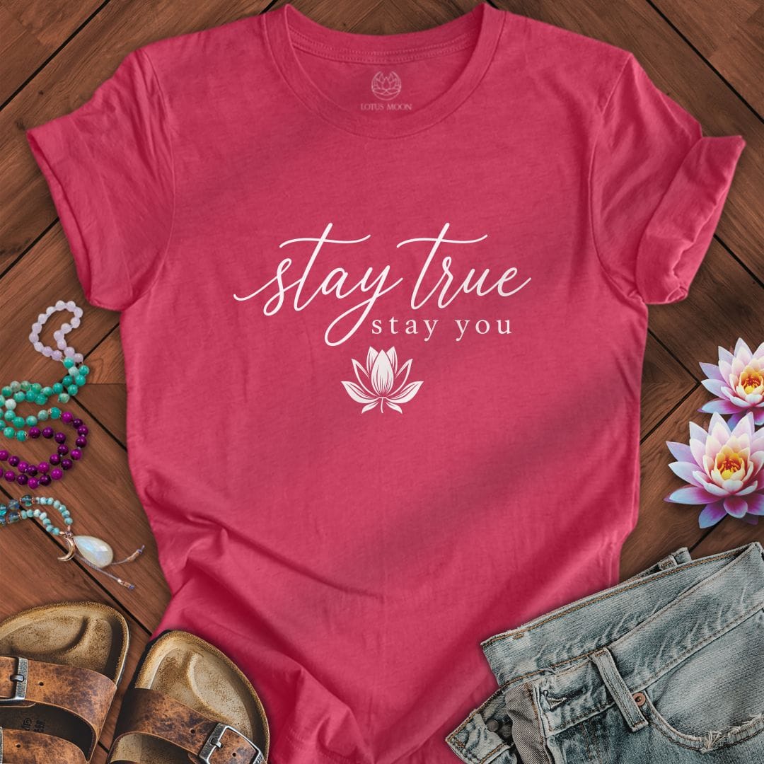 Stay True Tee Heather Raspberry