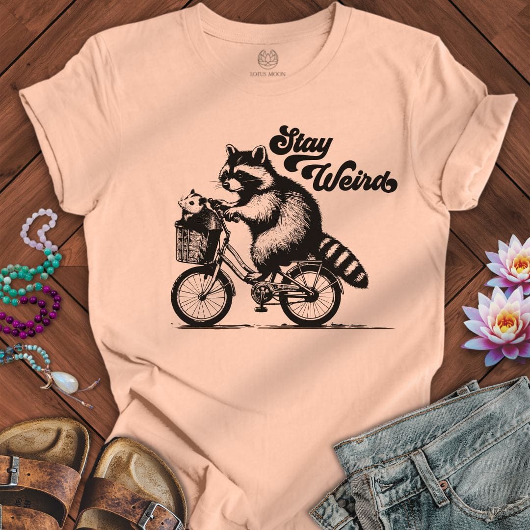 Stay Weird Tee Peach