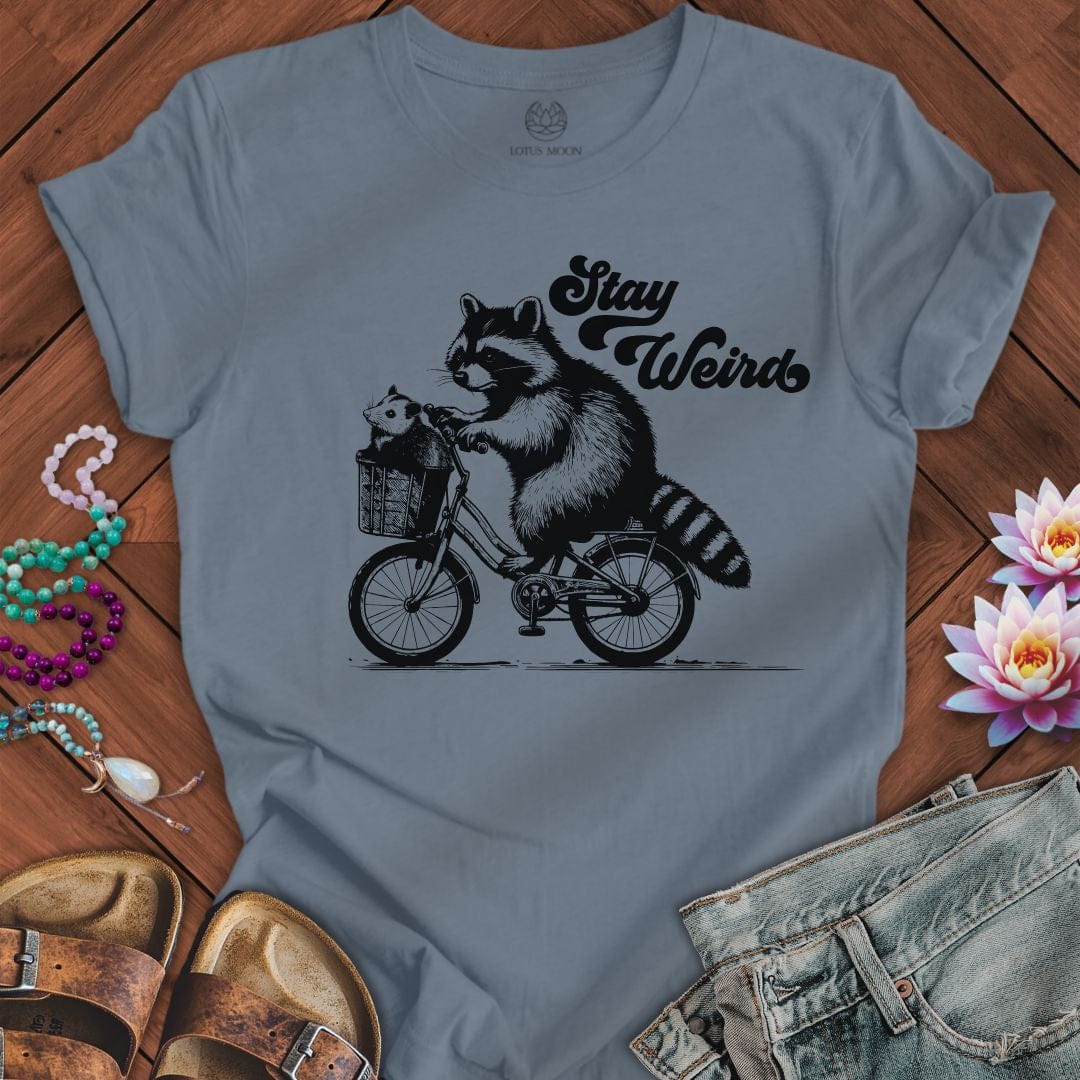 Stay Weird Tee Steel Blue