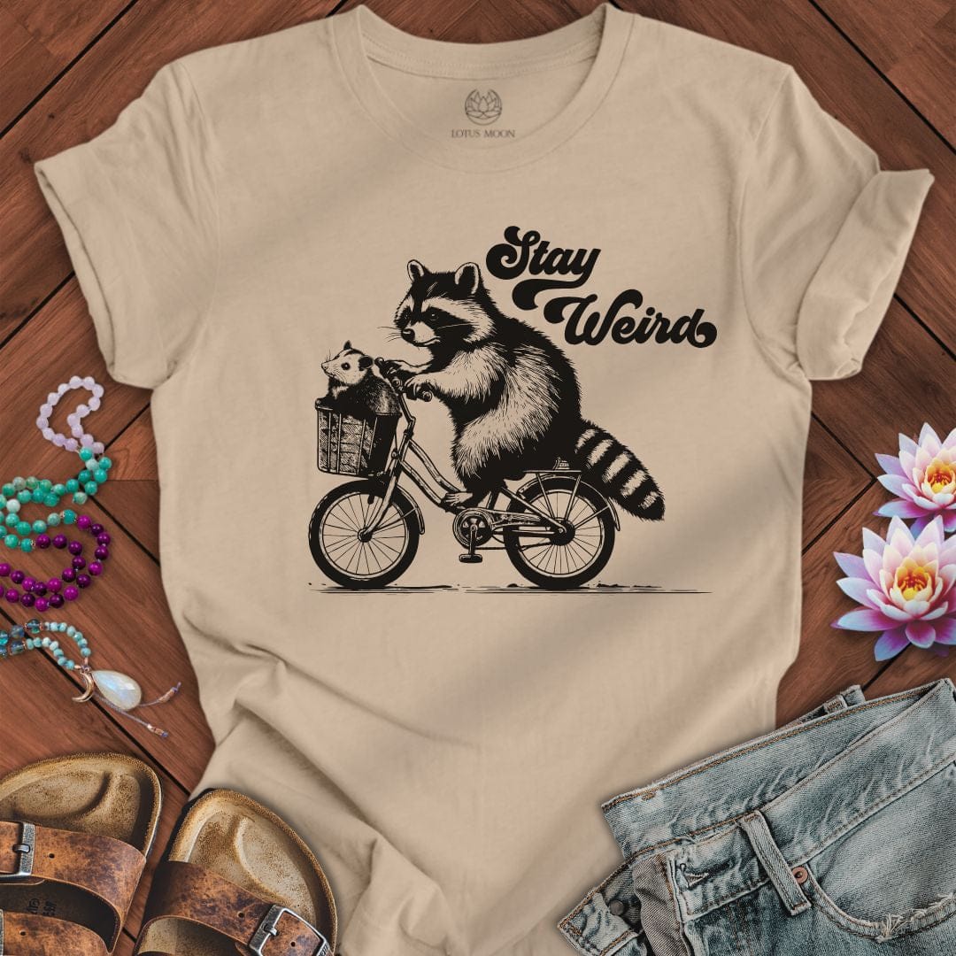 Stay Weird Tee Tan