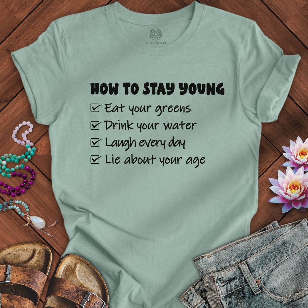 Printify T-Shirt Staying Young Tee Dusty Blue / S