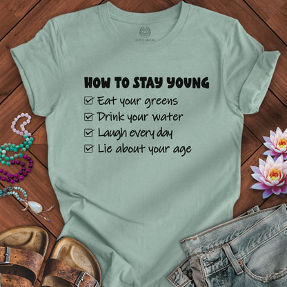 Printify T-Shirt Staying Young Tee Dusty Blue / S