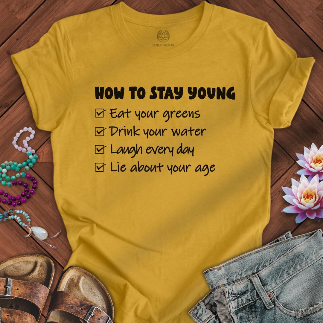 Printify T-Shirt Staying Young Tee Heather Mustard / S
