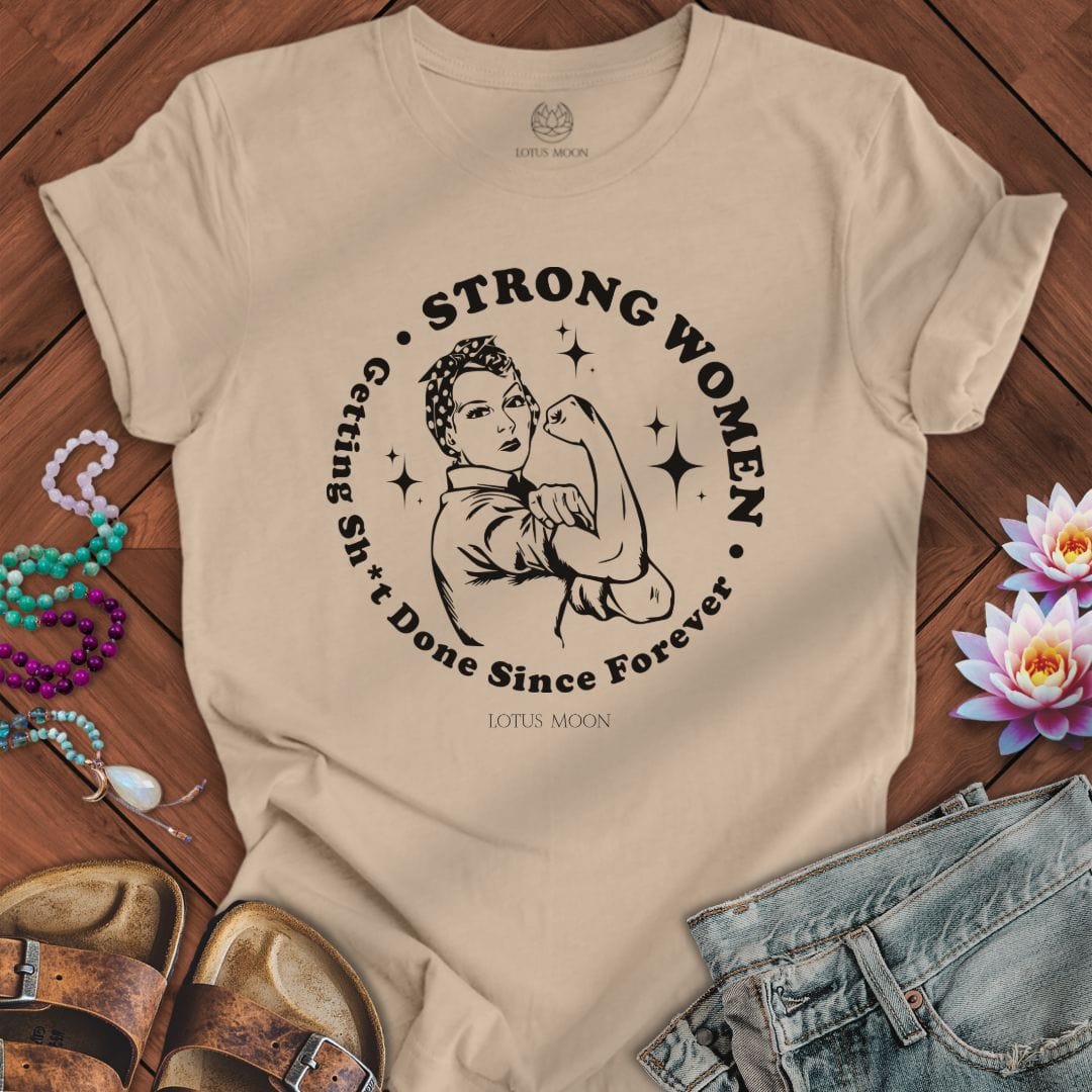 Strong Women Tee Tan